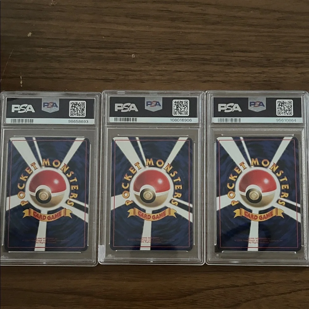 Japanese Vending Series 2 1998 Pokémon Zapdos,Articuno and Moltres! PSA graded!
